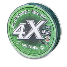 Specitec Saenger šňůra 4 X Allround Braid 200 m 0,23 mm zelená