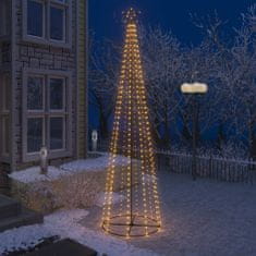 Greatstore Vánoční stromek kužel 400 teplých bílých LED diod 100 x 360 cm