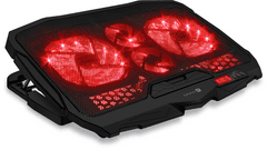 Connect FrostWind chladicí podložka pod notebook s červeným podsvícením CCP-2200-RD, černá