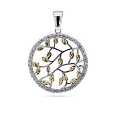 Brilio Silver Stylový bicolor set šperků SET215W(přívěsek, náušnice)