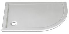 eoshop Sprchový kout čtvrtkruhový KLASIK 110 x 80 cm chinchilla sklo s vaničkou z litého mramoru STONE levé provedení