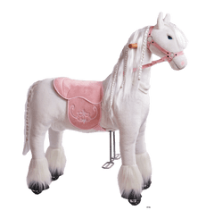 Ponnie Mechanický jezdící kůň Tiara M s růžovým sedlem
