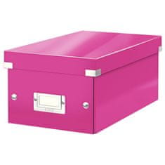 Leitz Krabice Leitz Click & Store - na DVD / růžová