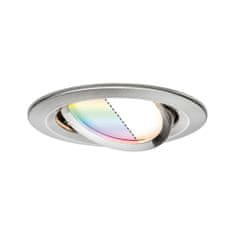 Paulmann PAULMANN SmartHome Zigbee vestavné svítidlo LED Coin Nova Plus 1x3,5W RGBW kruhové kov kartáčovaný 929.64 P 92964 92964