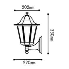 ACA ACA Lighting Garden lantern venkovní nástěnné svítidlo HI6021GB