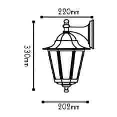 ACA ACA Lighting Garden lantern venkovní nástěnné svítidlo HI6022GB