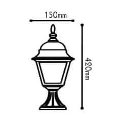 ACA ACA Lighting Garden lantern venkovní stojací svítidlo HI6043W