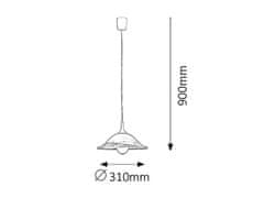 Rabalux  ALABASTRO 3955 závěsné svítidlo 1x60W | E27 | IP20 | 31cm - bílý mramor