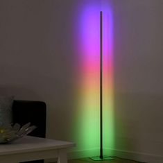 PAUL NEUHAUS LEUCHTEN DIREKT is JUST LIGHT LED stojací svítidlo, barva ocel, RGB, dálkový ovladač, stmívatelné RGB plus 2700-5000K 11788-55