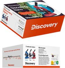 Levenhuk Discovery Nano, 40-400x, bílá, + kniha Neviditelný svět