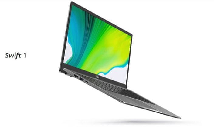 Ultrabook Acer Swift 1 14 palcov Full HD Intel Pentium UHD Graphics Wi-Fi ax 128 GB SSD 4 GB RAM DDR4 výkon na rozdávanie hliníkový kryt odolnosť tenké prevedenie