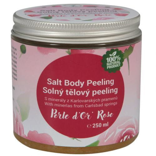 Solny těplový peeling (Růže 'Perle D'Or') 250ml