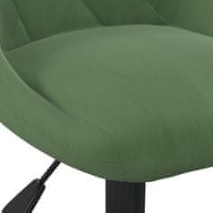 Vidaxl Barové židle 2 ks tmavě zelené samet