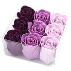 Mýdlové růže 9ks - levandulové