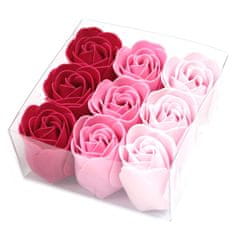AWGifts Mýdlové růže 9ks - růžové