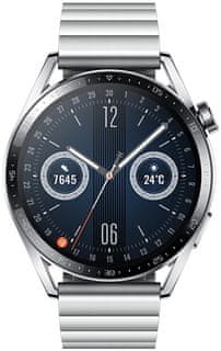 Chytré hodinky Huawei Watch GT 3 Elite elegantní design, odolné tělo 3D zakřivené sklo nerezová ocel, sledování tepu, SpO2spánku, tréninkový režim, multisport, dlouhá výdrž, bezdrátové nabíjení, vodotěsné, GPS, dlouhá výdrž, hudební přehrávač, AMOLED displej barometr 5ATM vodotěsnost výkonné chytré hodinky sportovní hodinky bezdrátové nabíjení Bluetooth volání TruSeen 5.0+
