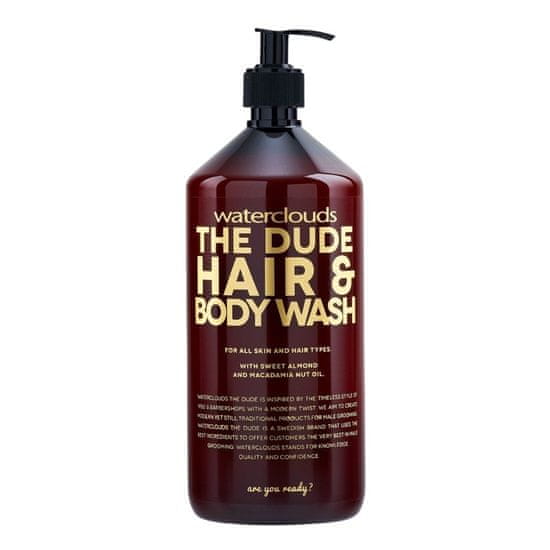 Waterclouds The Dude Hair & Body Wash pánský sprchový gel a šampon 2v1, 1000 ml