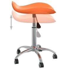 Greatstore Kosmetická stolička oranžová umělá kůže