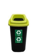 Plafor Odpadkový koš na tříděný odpad 45 l - zelený, sklo