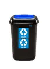 Plafor Odpadkový koš na tříděný odpad 28 l s víkem - modrý, papír