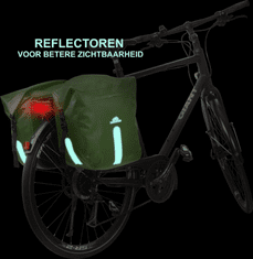 Dutch Mountains Taška na kolo Bicycle Bag Double Green