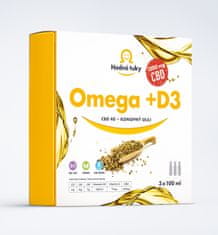 Hodné tuky Prémiový Omega +D3 konopný olej, 1200 mg CBD, 3x100ml