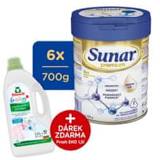 Sunar Premium 4, batolecí mléko, 6x 700g