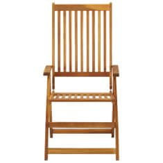 Greatstore Skládací zahradní židle s poduškami 3 ks masivní akáciové dřevo