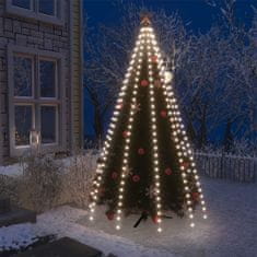 Greatstore Světelná síť na vánoční stromek s 250 LED studená bílá 250 cm