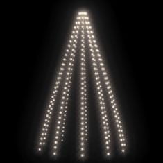 Greatstore Světelná síť na vánoční stromek s 250 LED studená bílá 250 cm
