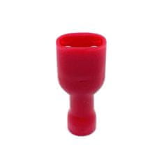 Celoizolované Cu lisovací dutinky ploché červené 4,8x0,5mm / 1,5mm2 100 ks