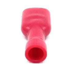 Celoizolované Cu lisovací dutinky ploché červené 2,8×0,5mm / 1,5mm2 100 ks