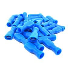 Celoizolované Cu lisovací dutinky ploché modré 4,8×0,8mm / 2,5mm2 100 ks