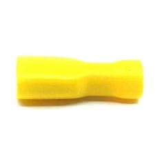 Celoizolované Cu lisovací dutinky ploché žluté 6,3×0,8mm / 6mm2 100 ks