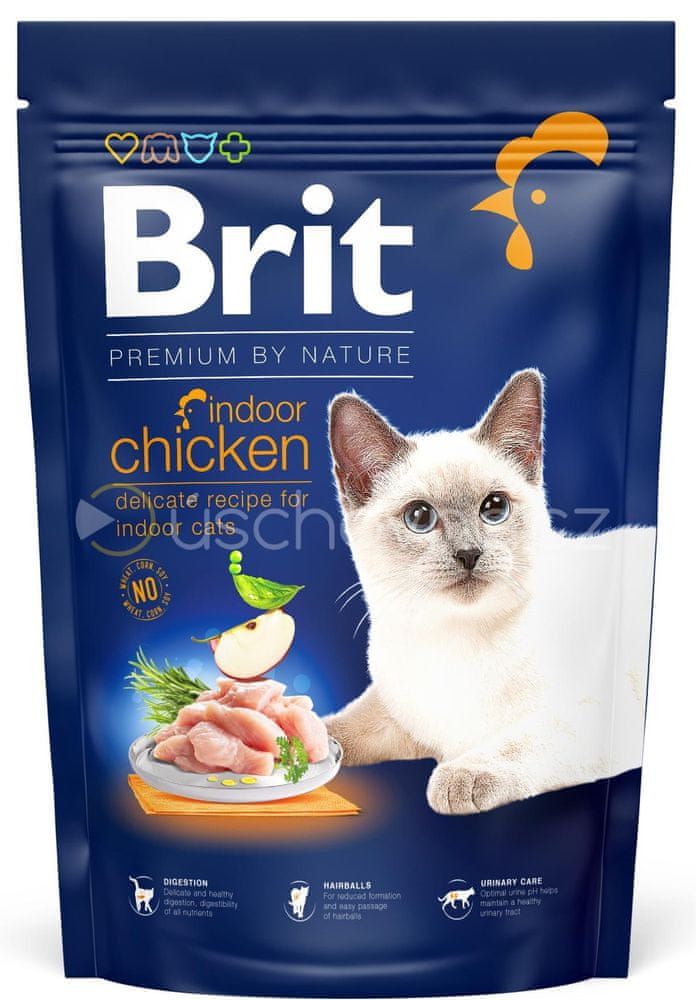 Levně Brit Premium by Nature Cat. Indoor Chicken, 1,5 kg