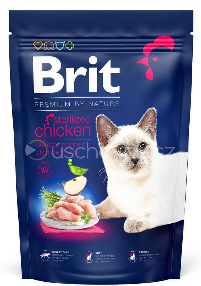 Levně Brit Premium by Nature Cat. Sterilized Chicken, 1,5 kg