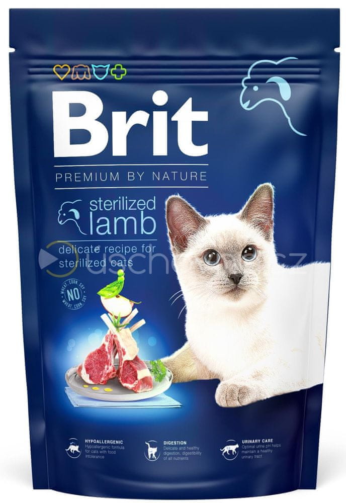 Levně Brit Premium by Nature Cat. Sterilized Lamb, 1,5 kg