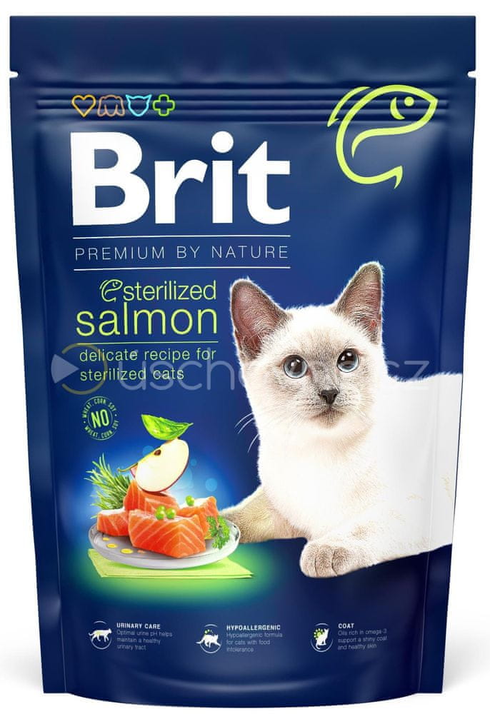 Levně Brit Premium by Nature Cat. Sterilized Salmon, 1,5 kg