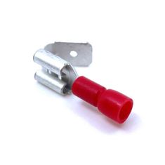 Izolované Cu lisovací rozbočovače ploché červené 6,3×0,8mm / 1,5mm2 100 ks