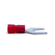 Izolované Cu lisovací vidlice červené 1,5mm2 / M5 100 ks