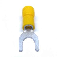 Tracon Electric Izolované Cu lisovací vidlice žlutá 6mm2 / M6 100 ks