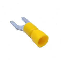 Tracon Electric Izolované Cu lisovací vidlice žlutá 6mm2 / M6 100 ks