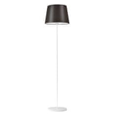 LYSNE.PL Klasická stojací lampa, kovová lampa se stínidlem, E27, 60W, 230V, VASTO, bílá, hnědá