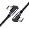 Elbow kabel USB-C / USB-C PD QC 3A 1m, šedý