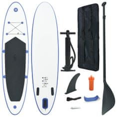Greatstore Nafukovací Stand Up Paddleboard (SUP) modrobílý