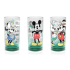 Disney Set sklenic Mickey a Minnie zelený 3 ks 270ml