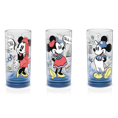 Invictus 1928 Disney Set sklenic Mickey a Minnie modrý 3 ks 270ml