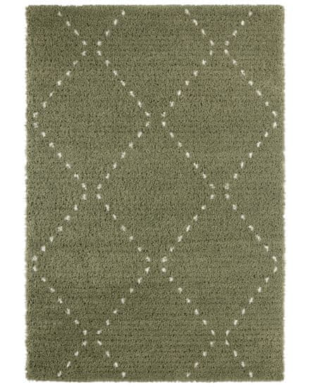 Mint Rugs AKCE: 80x150 cm Kusový koberec Retro 105199 Forest Green, Cream