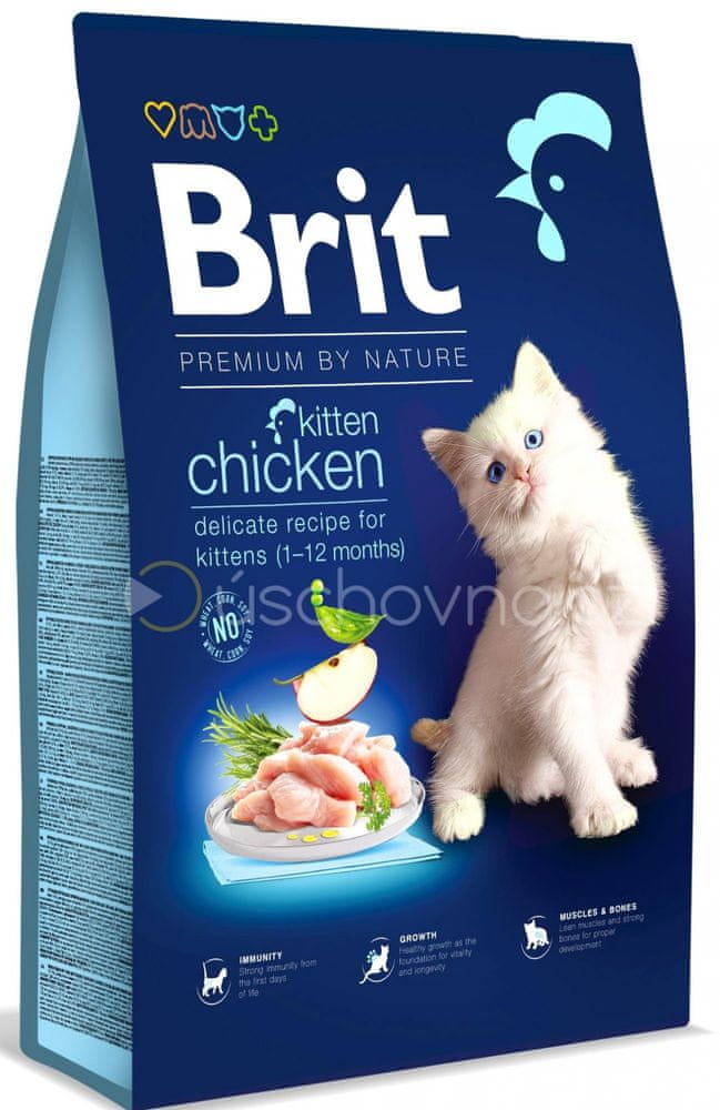 Levně Brit Premium by Nature Cat. Kitten Chicken 8 kg