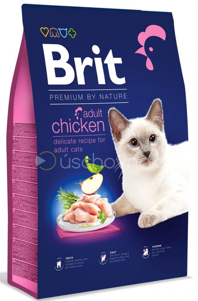 Levně Brit Premium by Nature Cat. Adult Chicken, 8 kg